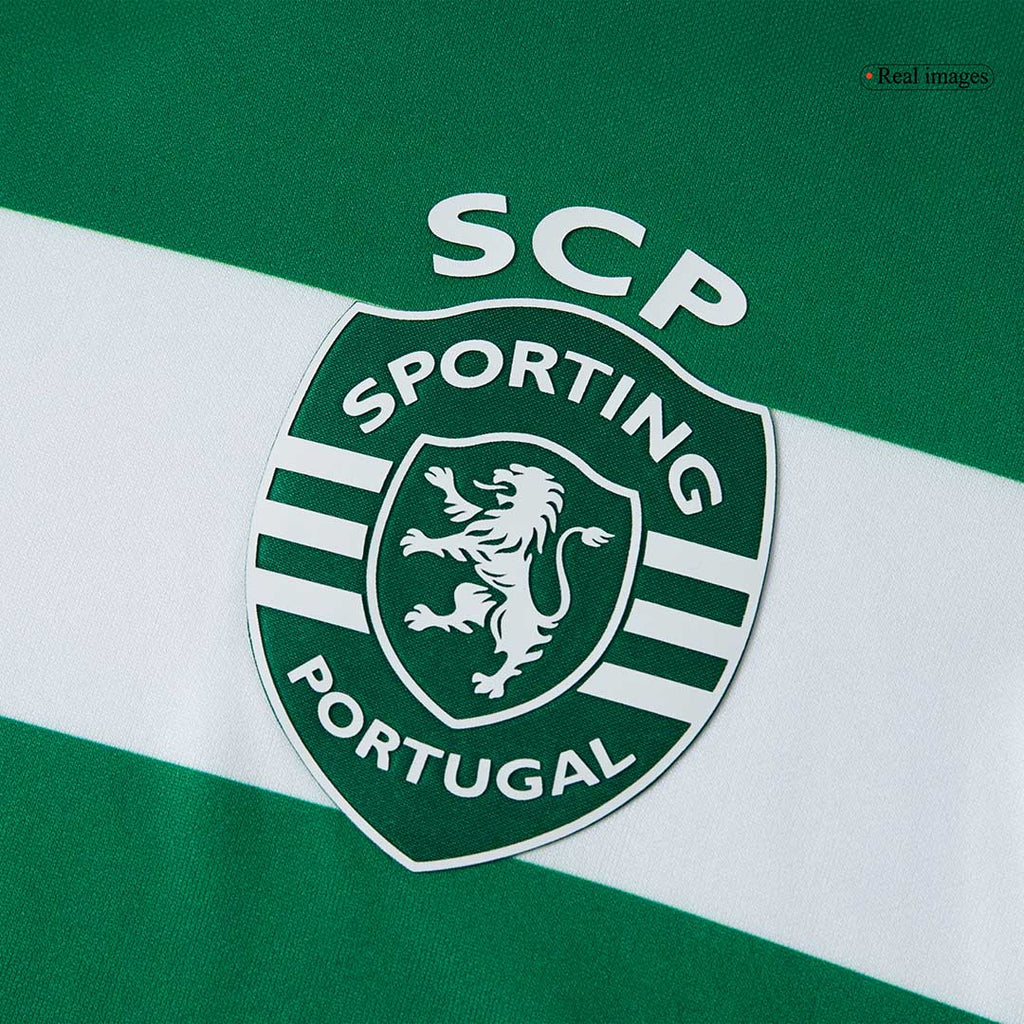 Camiseta de fútbol local del Sporting CP 25/26 verde y blanco