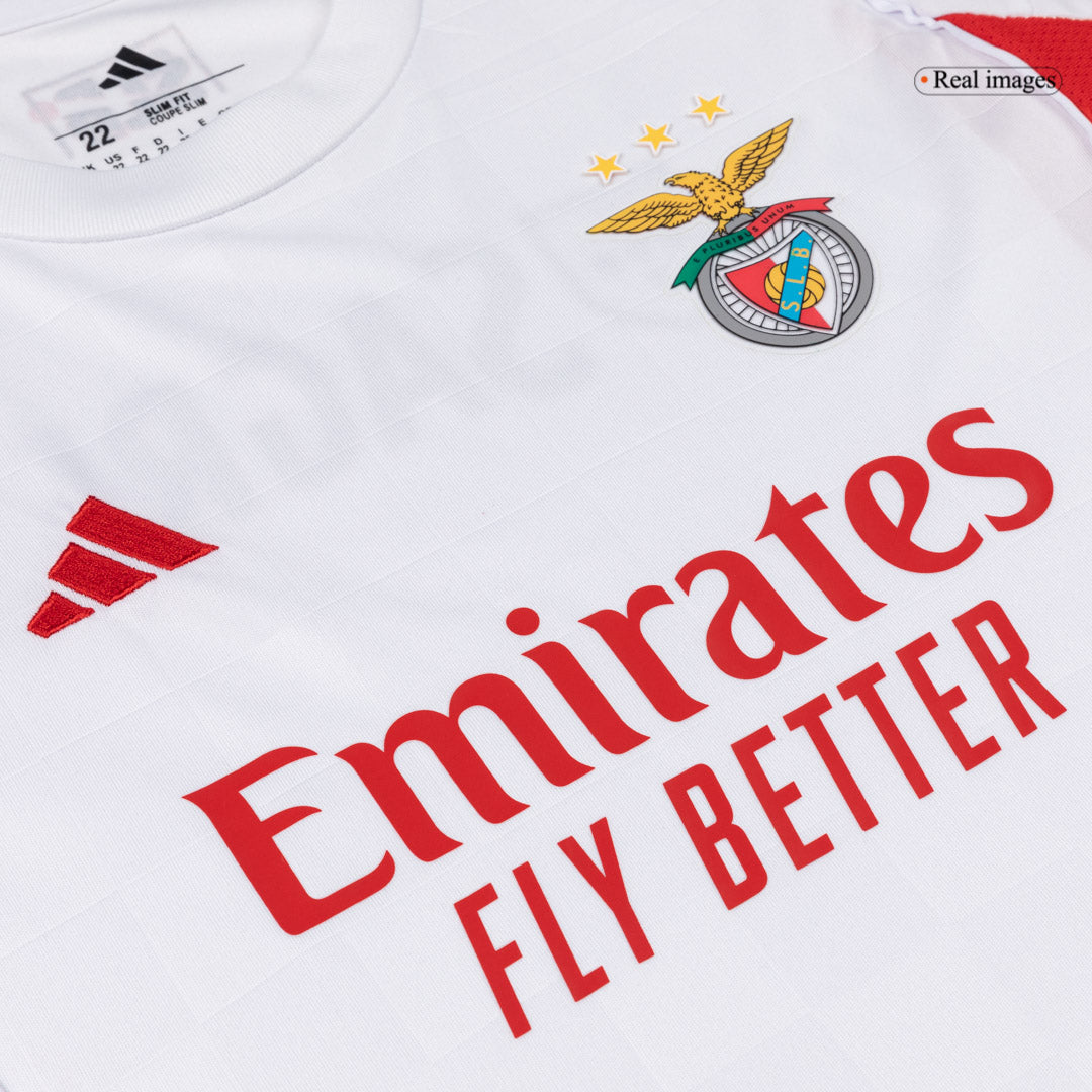 Kid's Benfica Third Away Soccer Jersey Kit 25/26 White