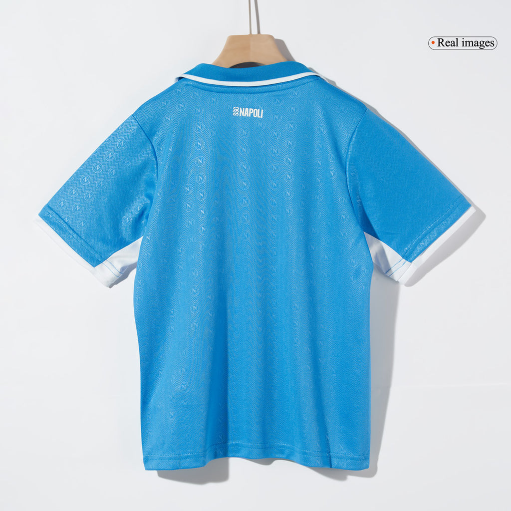 Camiseta de fútbol local del Napoli 2024/25 para niños (camiseta y pantalón corto)
