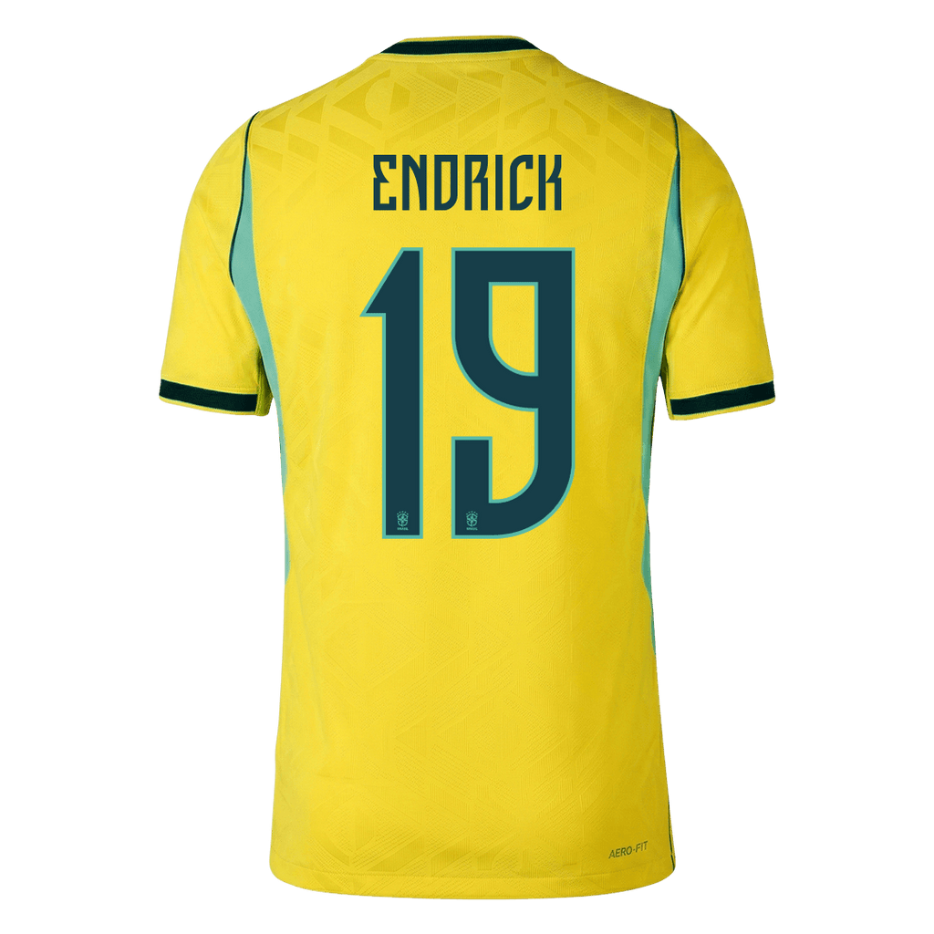 ENDRICK  #19 Player Version Brazil Home Soccer Jersey World Cup 2026 Yellow