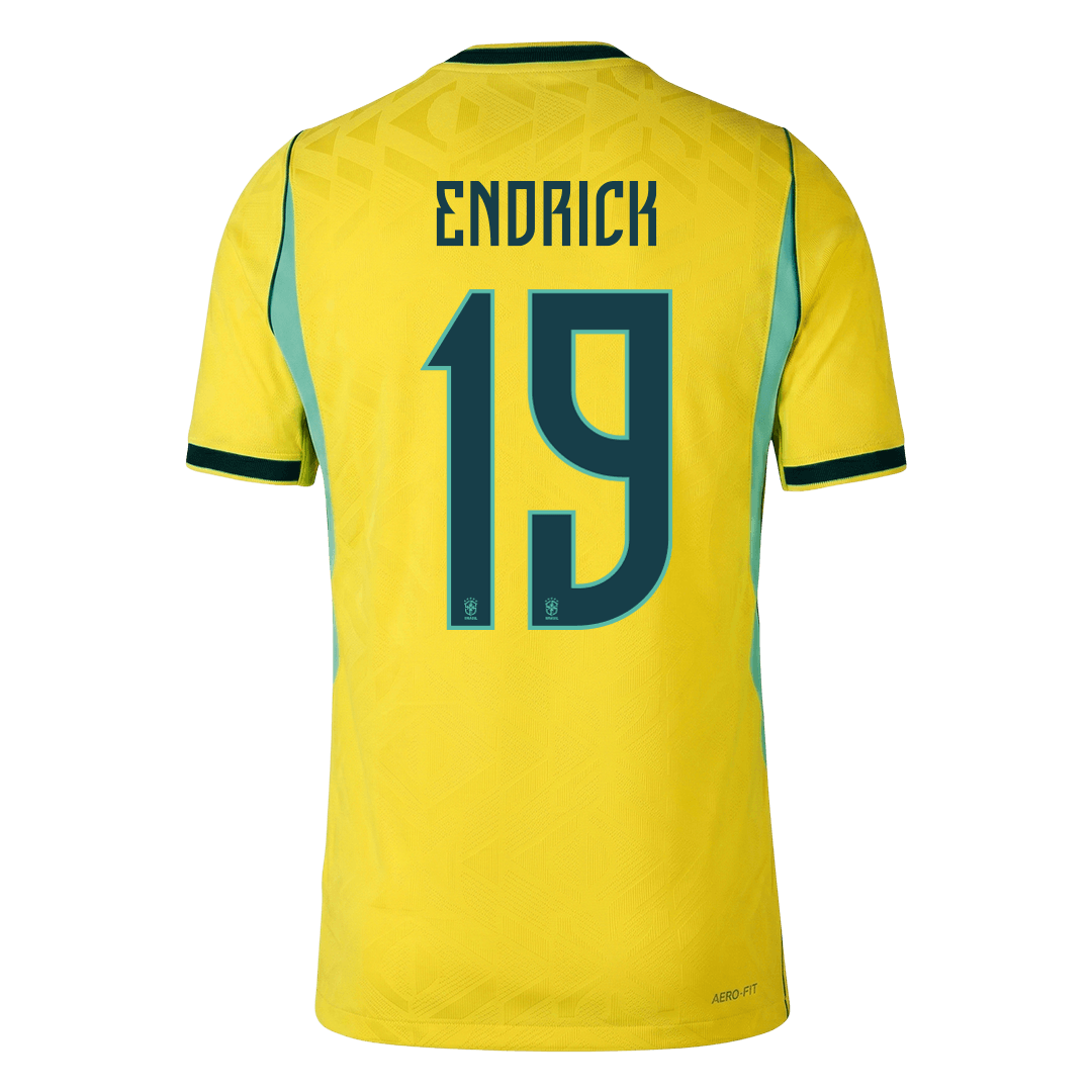 ENDRICK  #19 Player Version Brazil Home Soccer Jersey World Cup 2026 Yellow