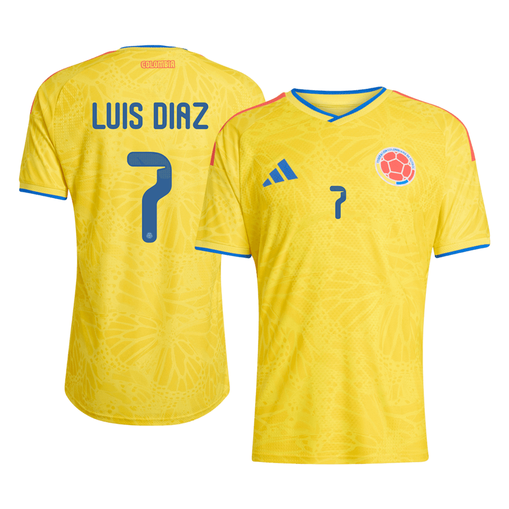 Colombia LUIS DíAZ #7 Home Soccer Jersey Authentic 2026 - Football Shirt | SmartJerseys | Official Quality
