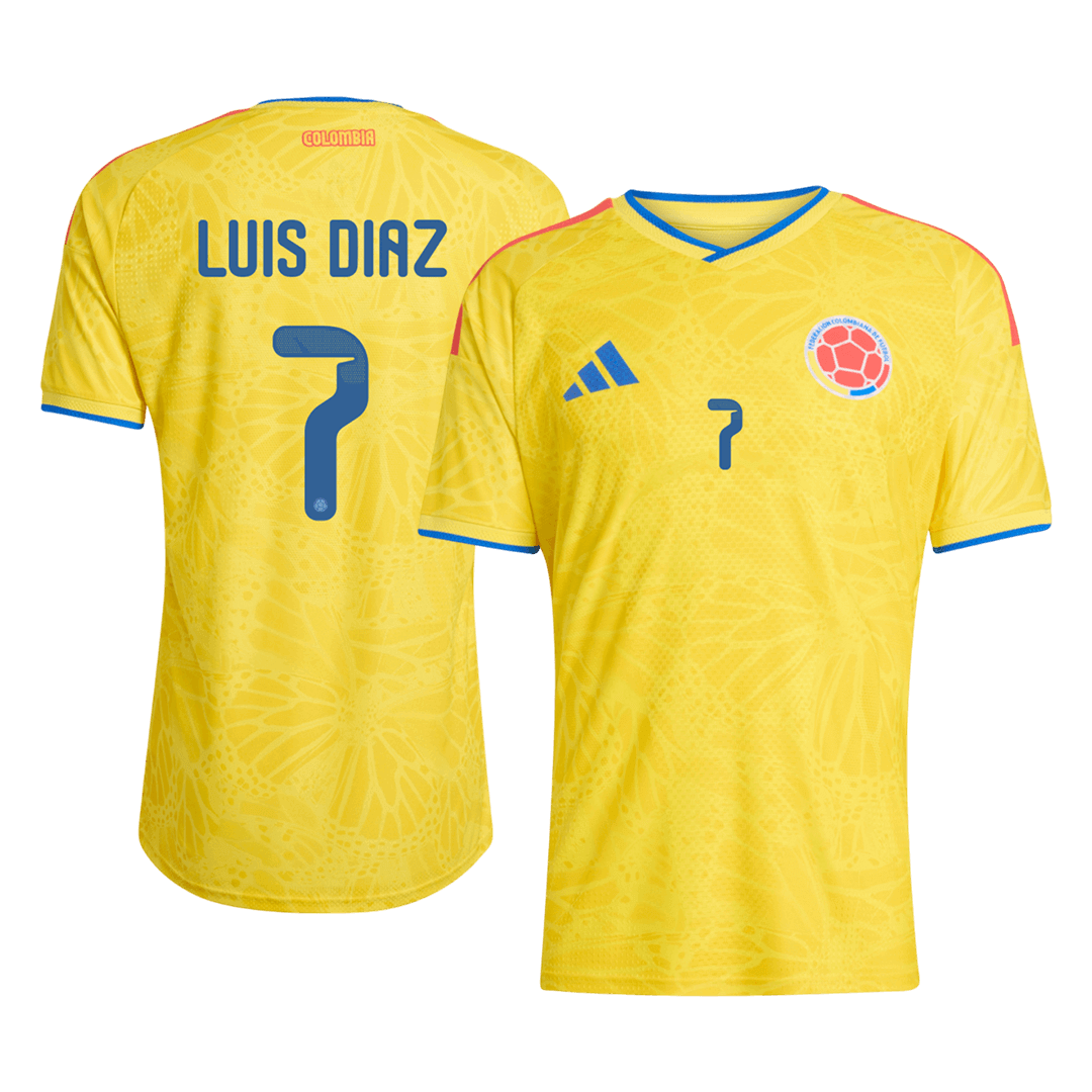 Colombia LUIS DíAZ #7 Home Soccer Jersey Authentic 2026 - Football Shirt | SmartJerseys | Official Quality