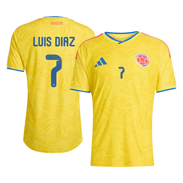 Colombia LUIS DíAZ #7 Home Soccer Jersey Authentic 2026 - Football Shirt | SmartJerseys | Official Quality