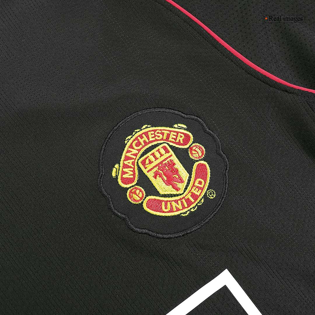 Manchester United SCHOLES #18 Away Soccer Jersey Retro 2007/08 - Long Sleeve