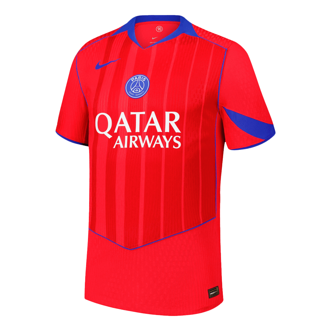 25/26 O.DEMBÉLÉ #10 Authentic PSG Third Away Soccer Jersey Red
