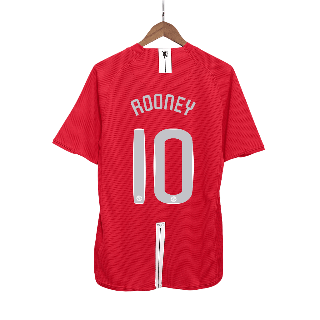 Manchester United ROONEY #10 Home Soccer Jersey Retro 2007/08 - UCL Final - Football Shirt | SmartJerseys | Official Quality