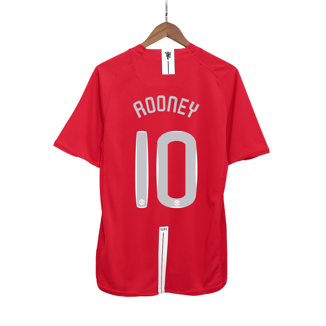 Manchester United ROONEY #10 Home Soccer Jersey Retro 2007/08 - UCL Final - Football Shirt | SmartJerseys | Official Quality