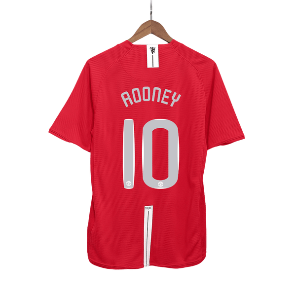 Manchester United ROONEY #10 Home Soccer Jersey Retro 2007/08 - UCL Final - Football Shirt | SmartJerseys | Official Quality