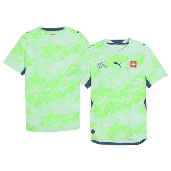 Switzerland Away Soccer Jersey World Cup 2026 Green