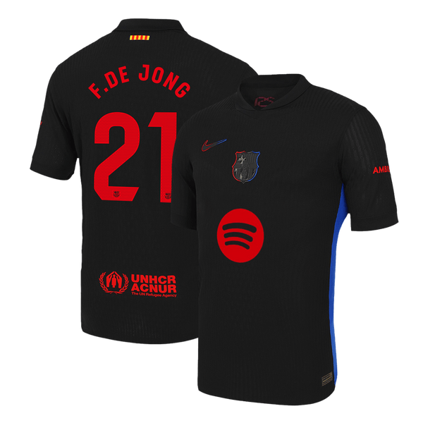 Barcelona F.DE JONG #21 Away Soccer Jersey Authentic 2024/25 - Spotify Logo Without Text - Football Shirt | SmartJerseys | Official Quality