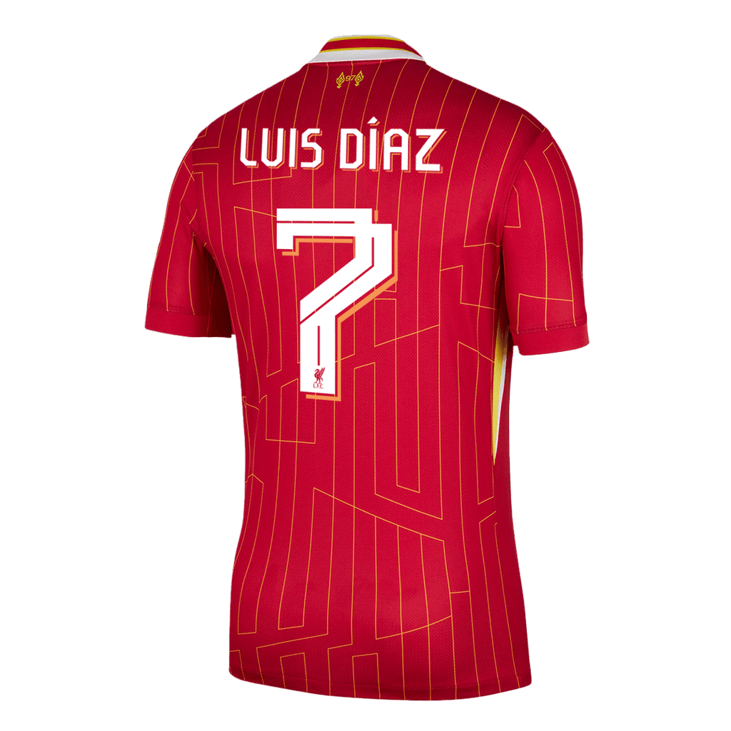 Liverpool LUIS DÍAZ #7 Home Soccer Jersey 2024/25 - UCL Edition