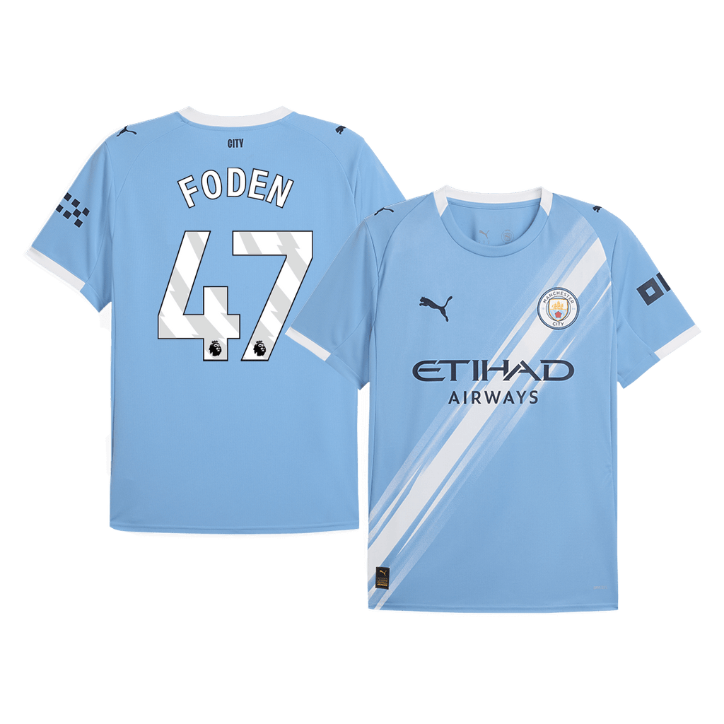 FODEN #47 Manchester City Home Soccer Jersey 2025/26 Blue - Football Shirt | SmartJerseys | Official Quality