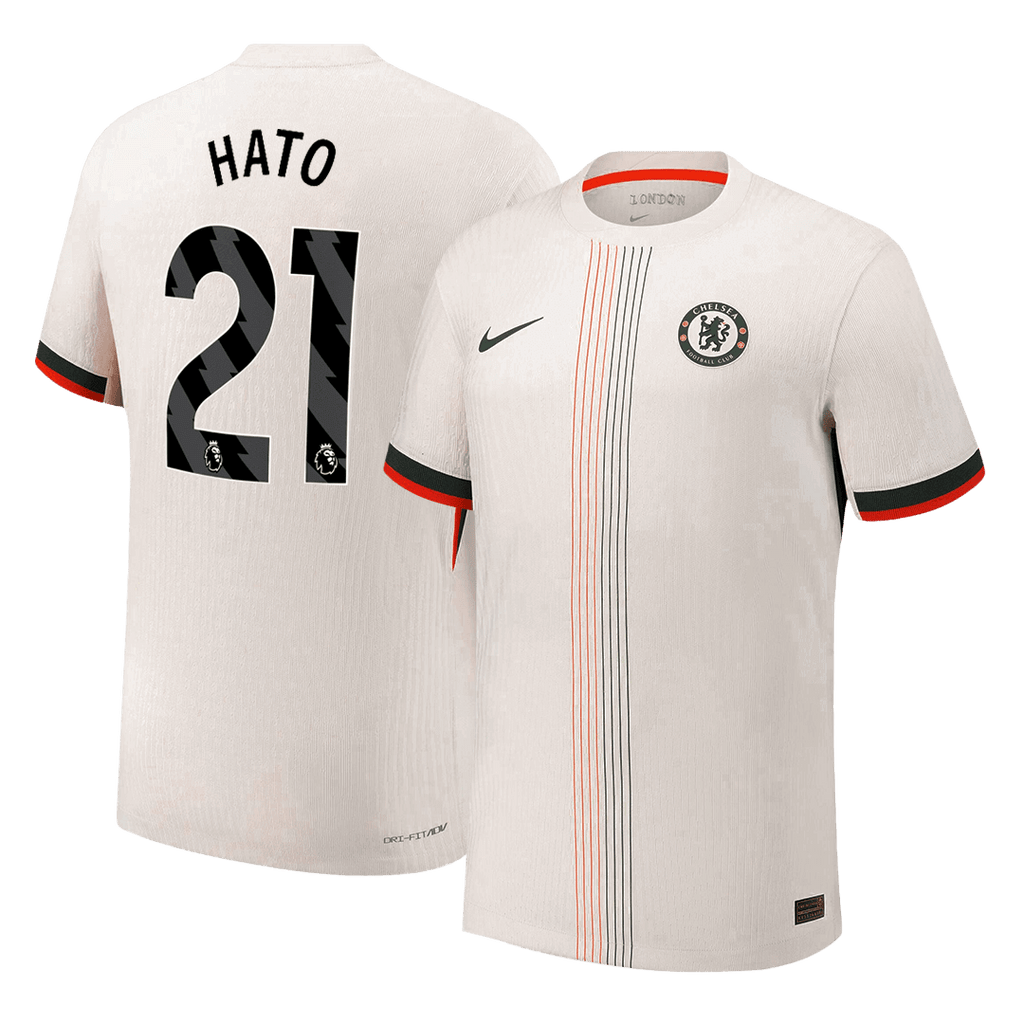 HATO #21 Authentic Chelsea Away Soccer Jersey 2025/26 White - Football Shirt | SmartJerseys | Official Quality