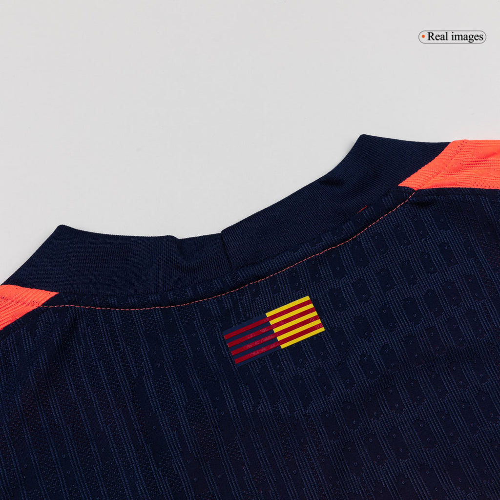 Camiseta de fútbol GAVI #6 Auténtica del Barcelona, ​​tercera equipación de visitante, naranja 25/26 - UCL