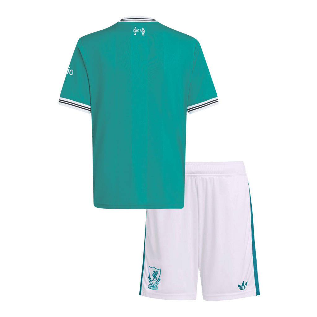Kid's Liverpool Third Kit(Jersey+Shorts) 25/26 Green