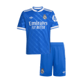 Kid's Real Madrid Third Away Soccer Jersey Kit(Jersey+Shorts) 25/26 Blue - Football Shirt | SmartJerseys | Official Quality