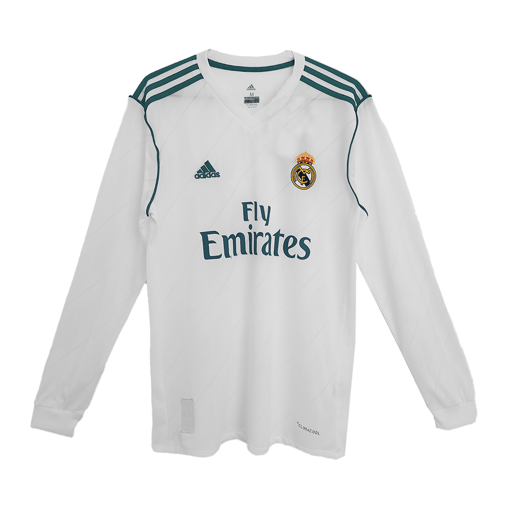 Camiseta de fútbol retro de la primera equipación del Real Madrid SERGIO RAMOS #4 2017/18 - Manga larga