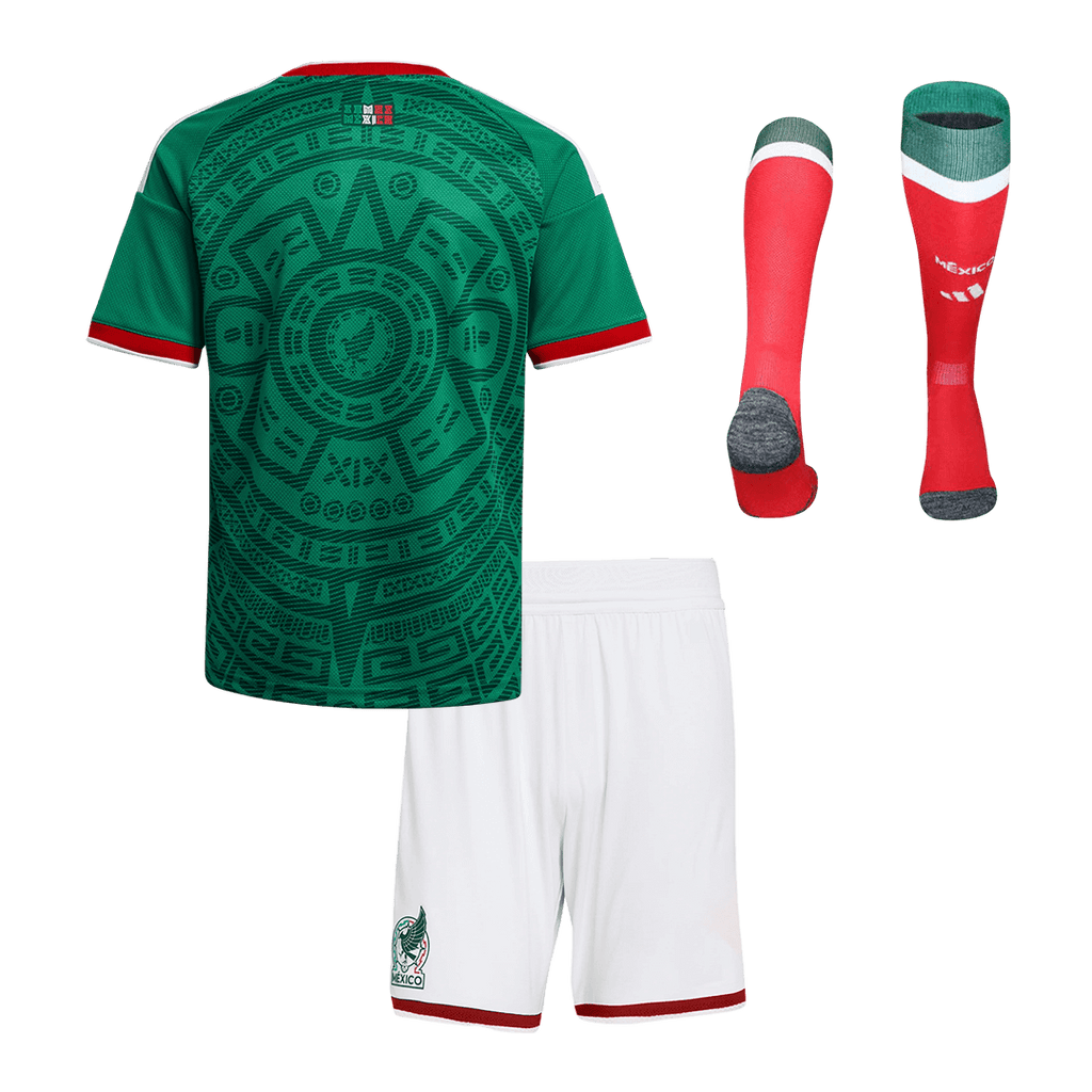 Kit de camiseta de fútbol local de México para niños (camiseta, pantalones cortos y calcetines) 25/26 Verde