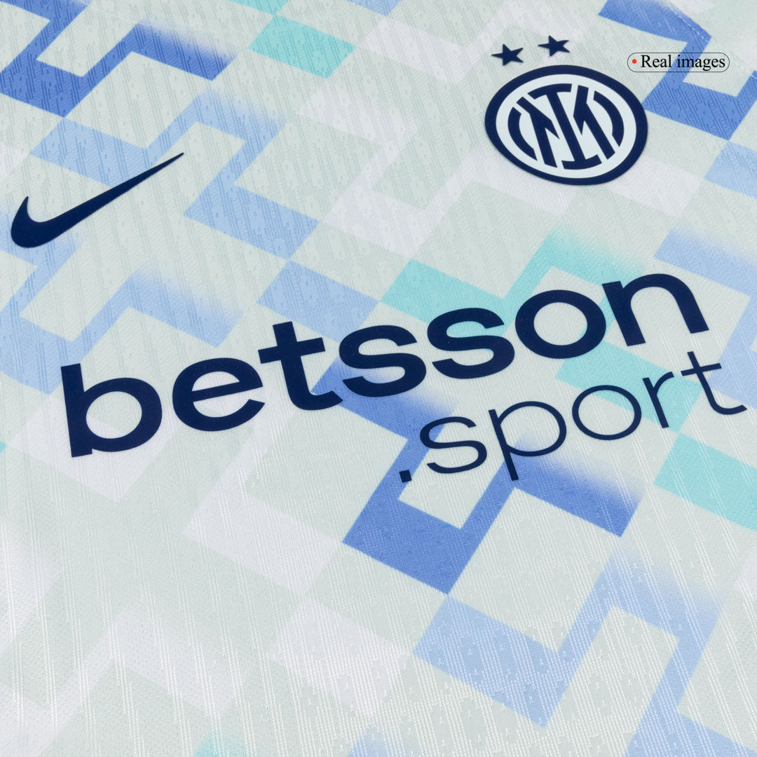 Camiseta de fútbol visitante auténtica del Inter de Milán DUMFRIES #2 2025/26 Azul