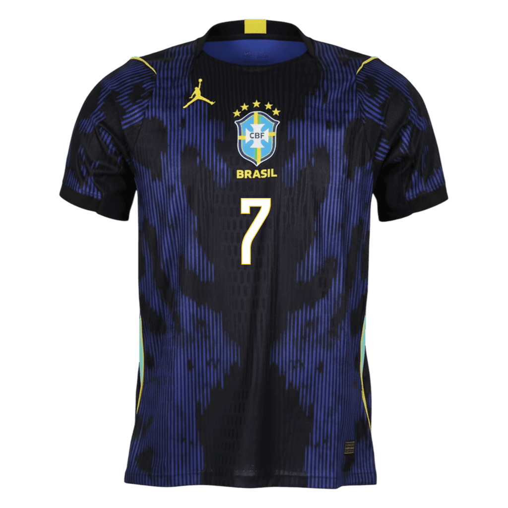 Brazil VINI JR. #7 Away Soccer Jersey Authentic 2026