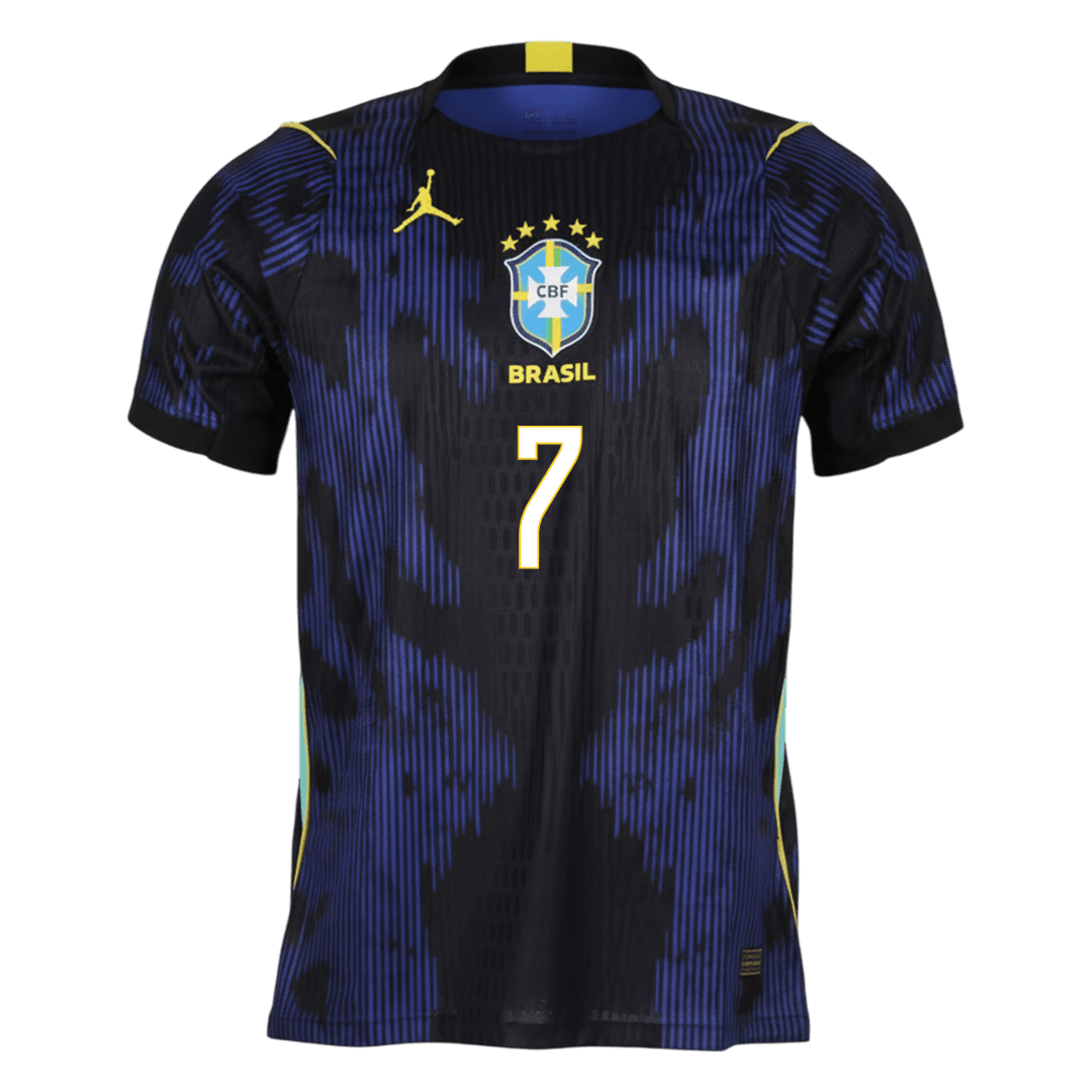 Brazil VINI JR. #7 Away Soccer Jersey Authentic 2026
