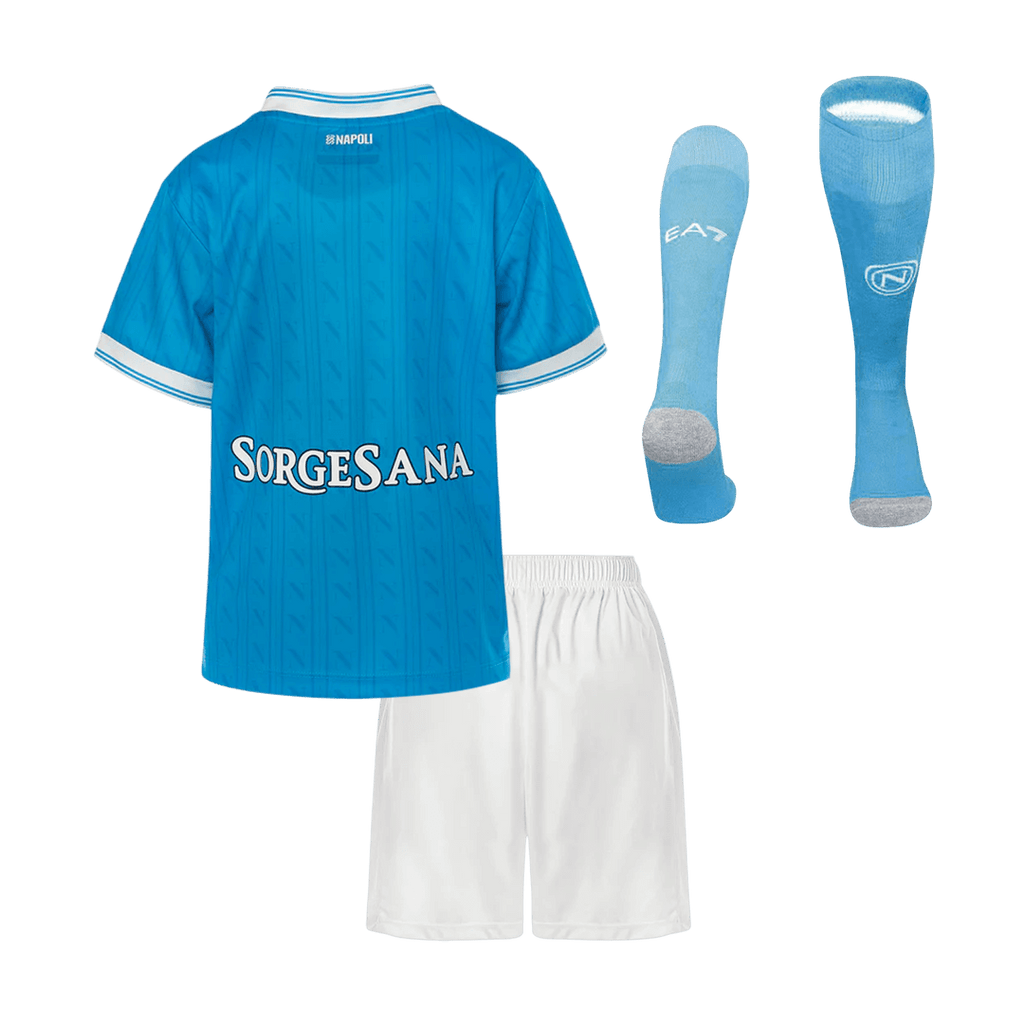 Kid's Napoli Home Soccer Jersey Kit(Jersey+Shorts+Socks) 25/26 Blue