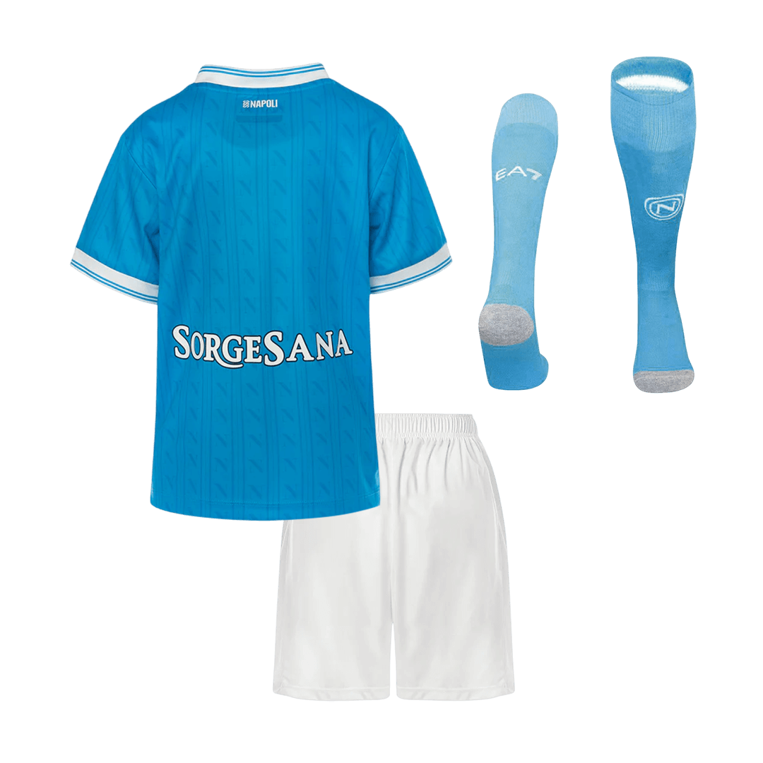 Kid's Napoli Home Soccer Jersey Kit(Jersey+Shorts+Socks) 25/26 Blue