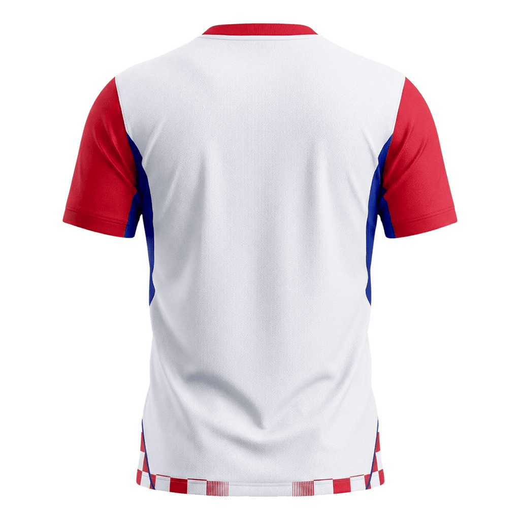 Maillot domicile de la Croatie pour la Coupe du Monde 2026, rouge et blanc