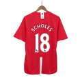 Manchester United SCHOLES #18 Home Soccer Jersey Retro 2007/08 - Football Shirt | SmartJerseys | Official Quality