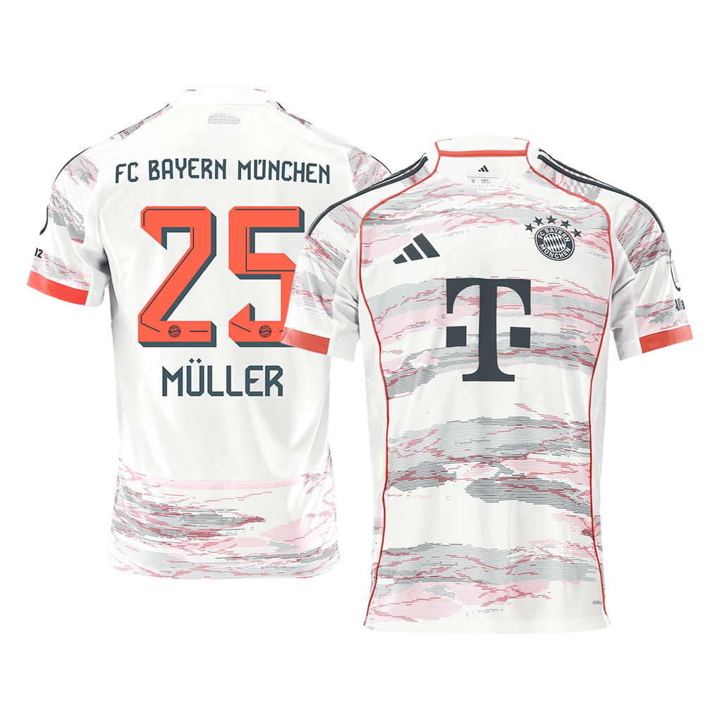Bayern Munich MÜLLER #25 Away Soccer Jersey 2025/26 - Football Shirt | SmartJerseys | Official Quality