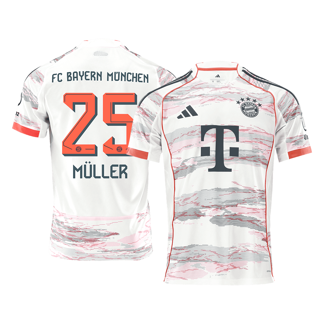 Bayern Munich MÜLLER #25 Away Soccer Jersey 2025/26 - Football Shirt | SmartJerseys | Official Quality