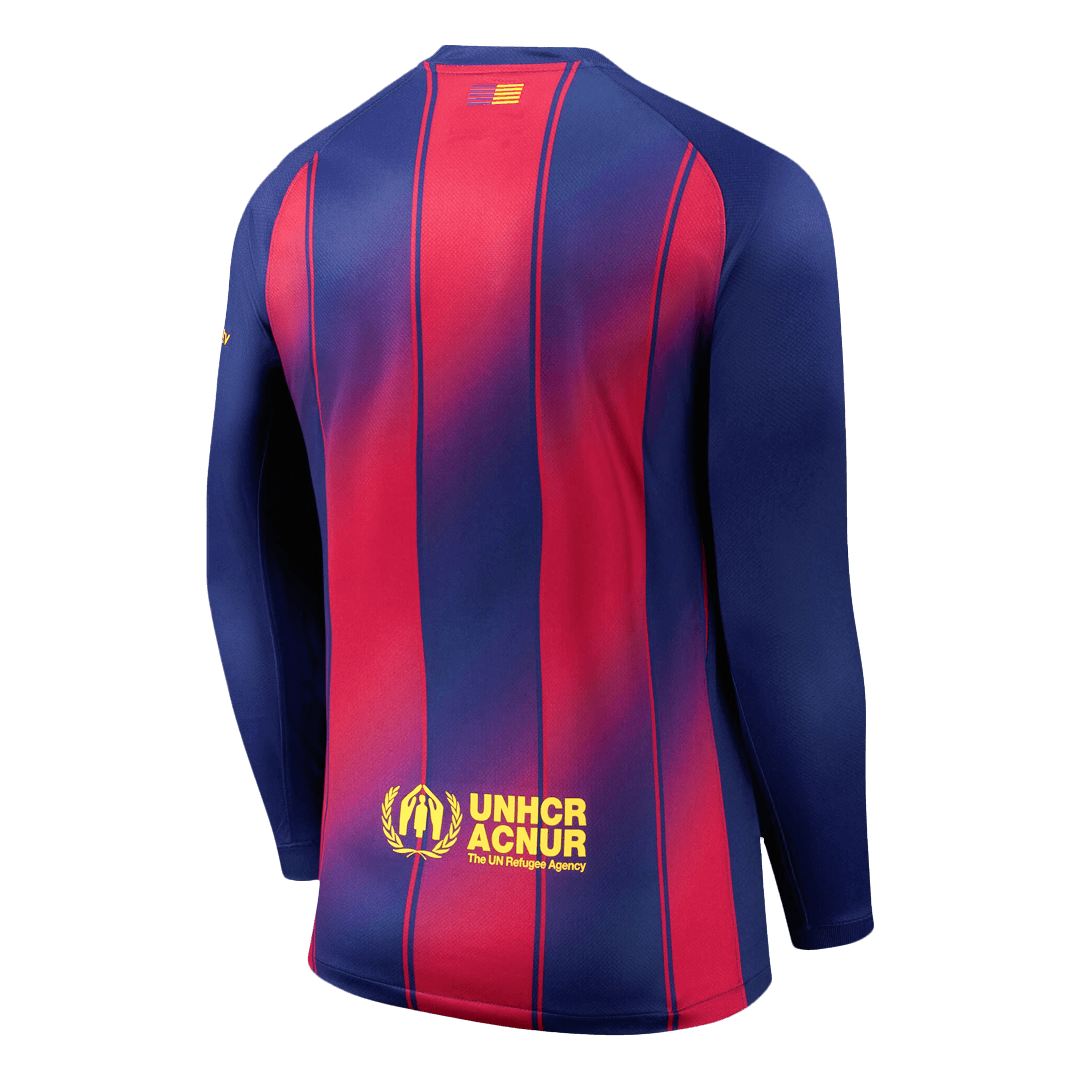 Barcelona Long Sleeve Home Soccer Jersey 2025/26