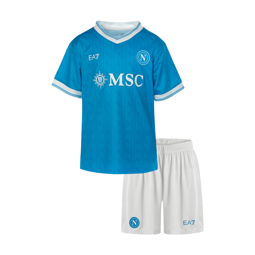 Kid's Napoli Home Soccer Jersey Kit(Jersey+Shorts) 25/26 Blue - Football Shirt | SmartJerseys | Official Quality