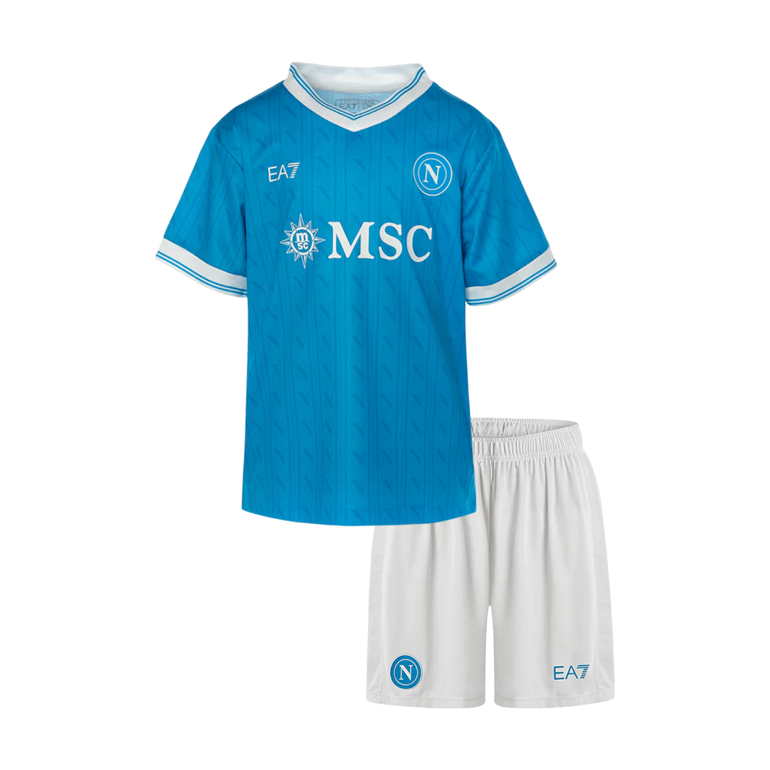 Kid's Napoli Home Soccer Jersey Kit(Jersey+Shorts) 25/26 Blue - Football Shirt | SmartJerseys | Official Quality