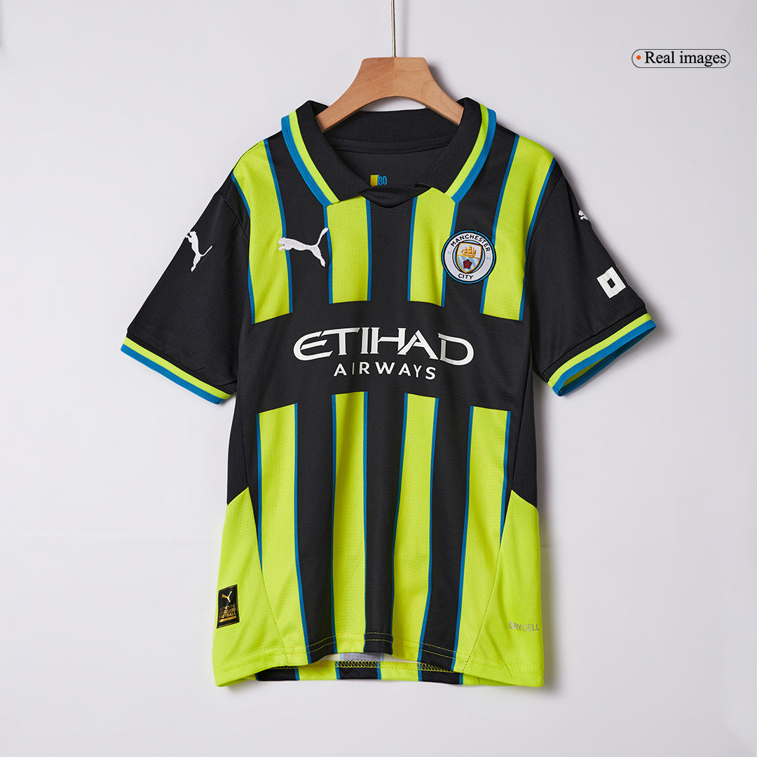 Manchester City Away Soccer Jersey Kit 2024/25 Kids(Jersey+Shorts)