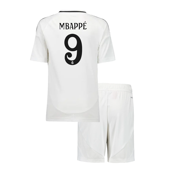 Real Madrid MBAPPÉ #9 Home Jersey Kit 2024/25 Kids(Jersey+Shorts) - Football Shirt | SmartJerseys | Official Quality