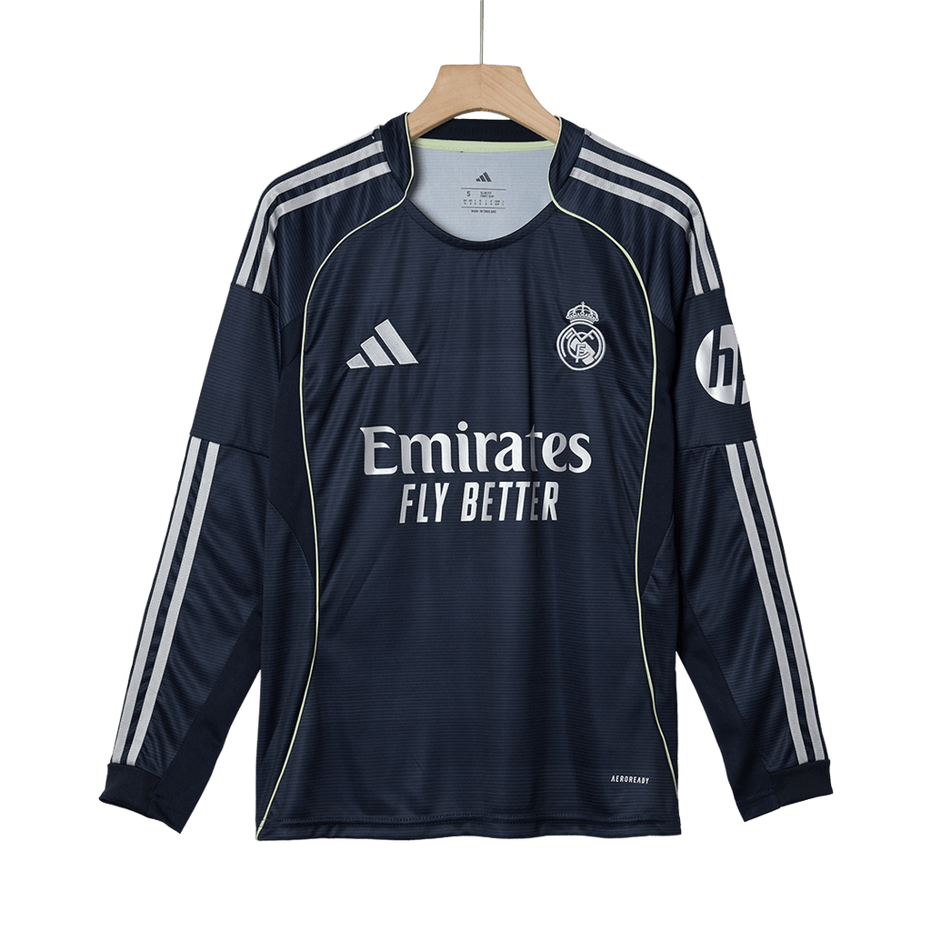 Real Madrid Long Sleeve Away Soccer Jersey 2025/26