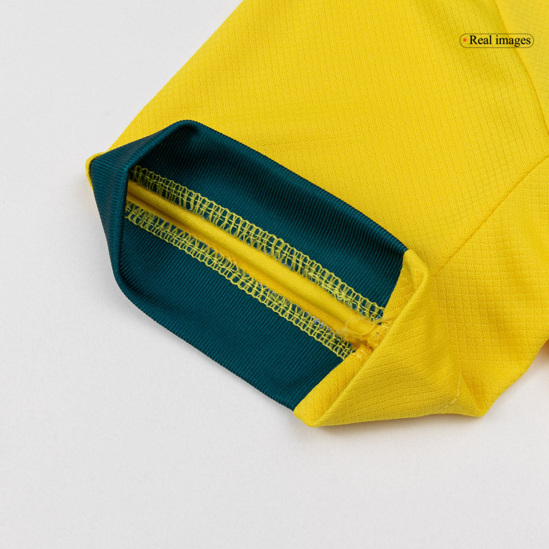 Kid's Brazil Home Soccer Jersey Kit(Jersey+Shorts) World Cup 2026 Yellow