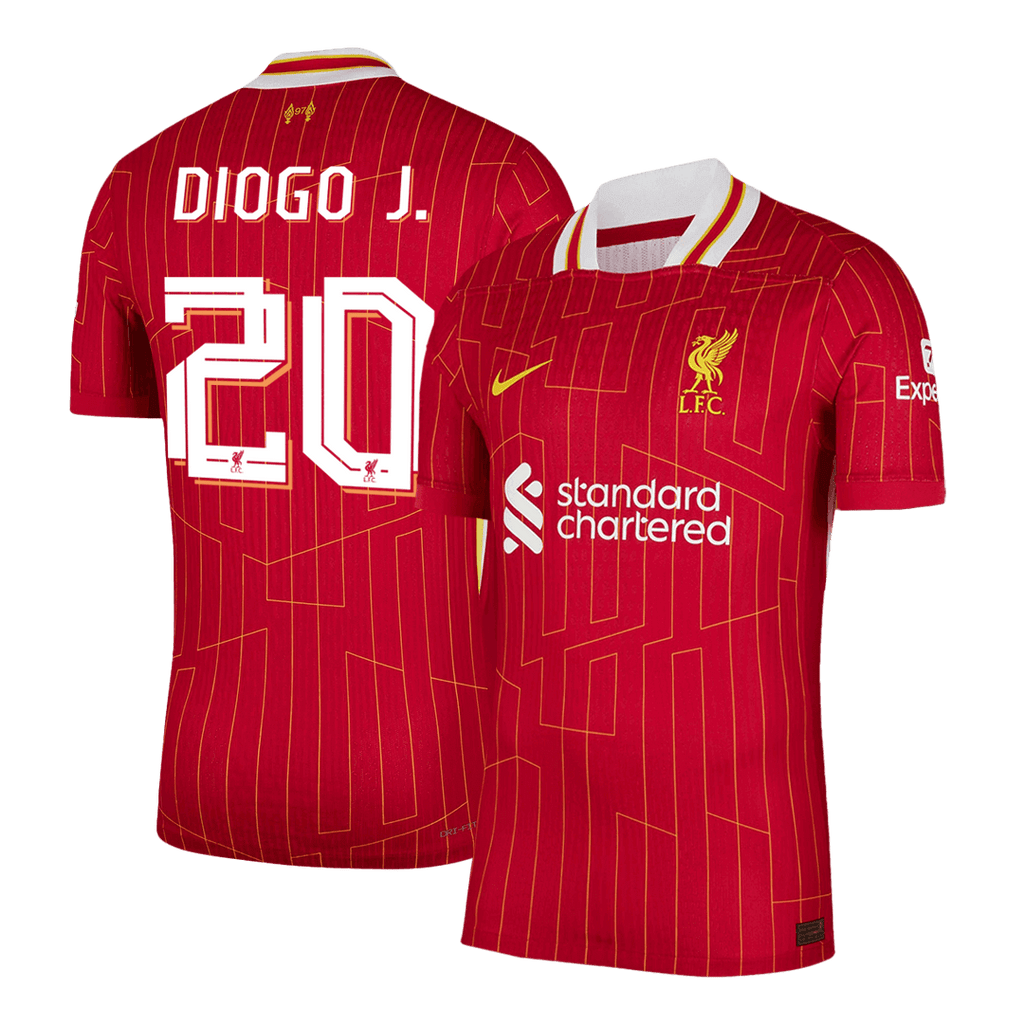 Liverpool DIOGO J. #20 Home Soccer Jersey Authentic 2024/25 - UCL Edition - Football Shirt | SmartJerseys | Official Quality