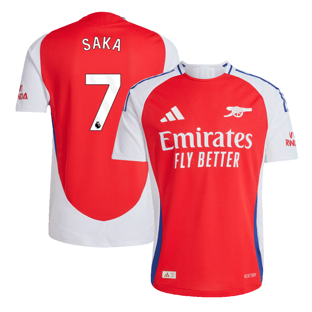 Arsenal SAKA #7 Home Jersey Authentic 2024/25 - Football Shirt | SmartJerseys | Official Quality