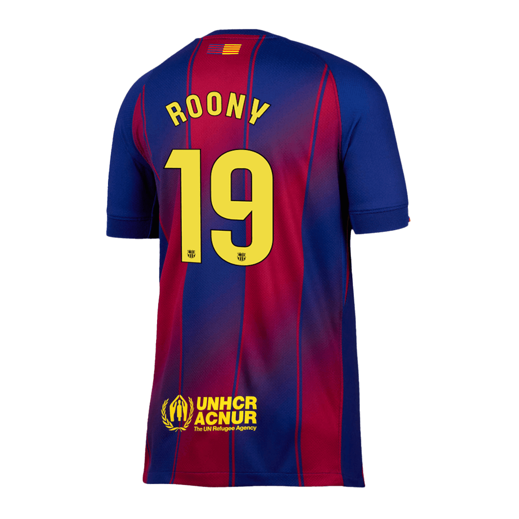Barcelona ROONY #19 Home Soccer Jersey 2025/26