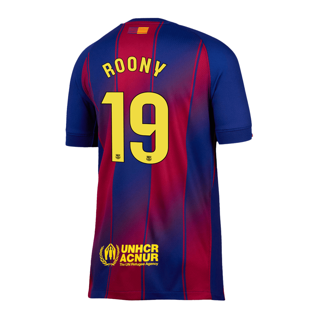 Barcelona ROONY #19 Home Soccer Jersey 2025/26