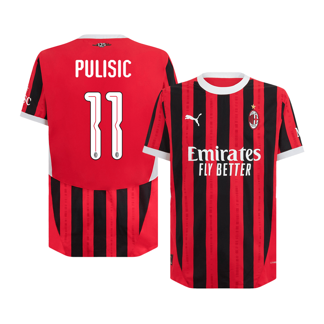 AC Milan PULISIC #11 Home Jersey Authentic 2024/25 - UCL Edition - Football Shirt | SmartJerseys | Official Quality