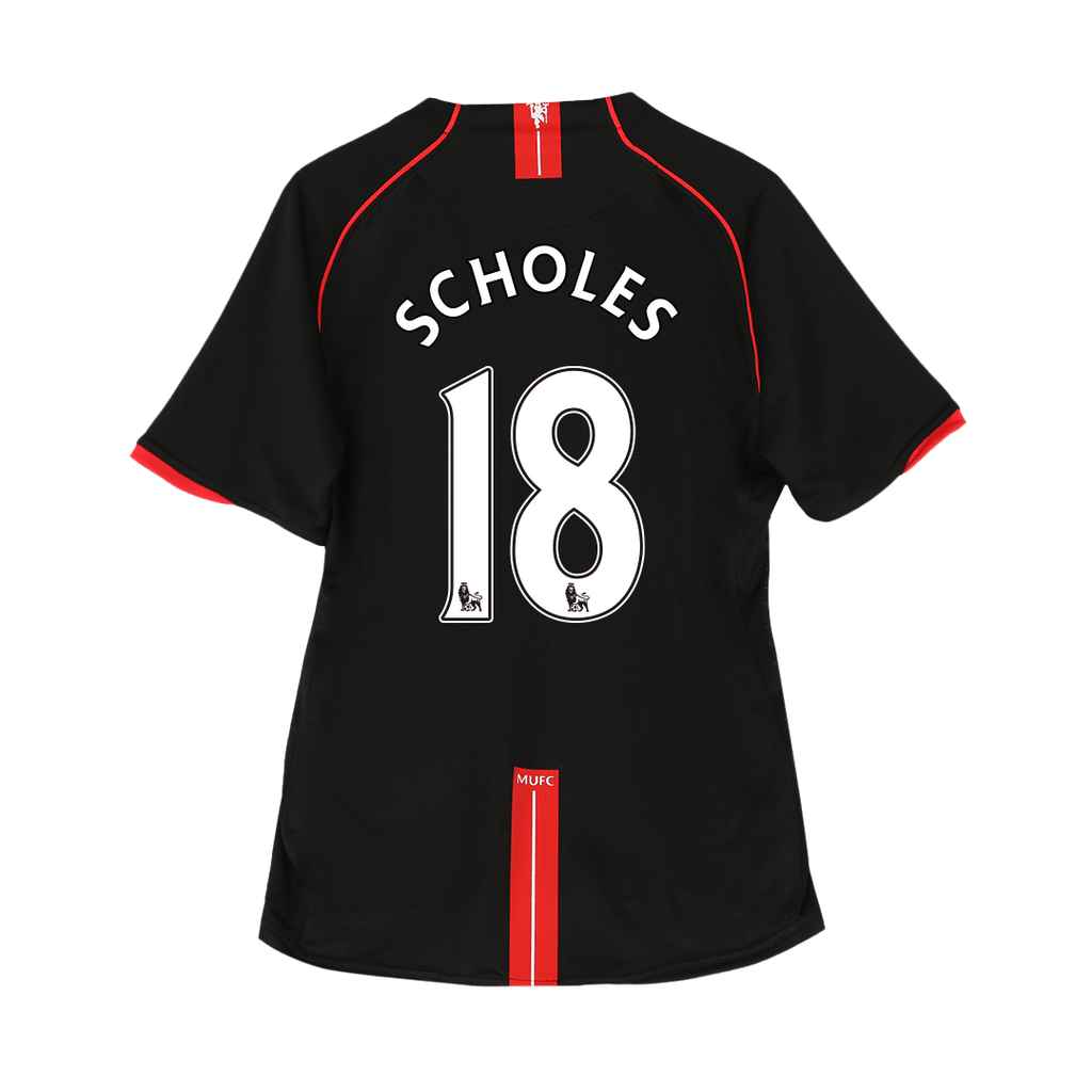 Manchester United SCHOLES #18 Away Soccer Jersey Retro 2007/08 - Football Shirt | SmartJerseys | Official Quality