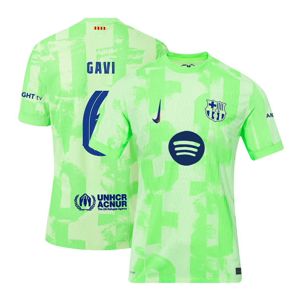 Barcelona GAVI #6 Third Away Soccer Jersey Authentic 2024/25- UCL（Spotify Logo Without Text） - Football Shirt | SmartJerseys | Official Quality