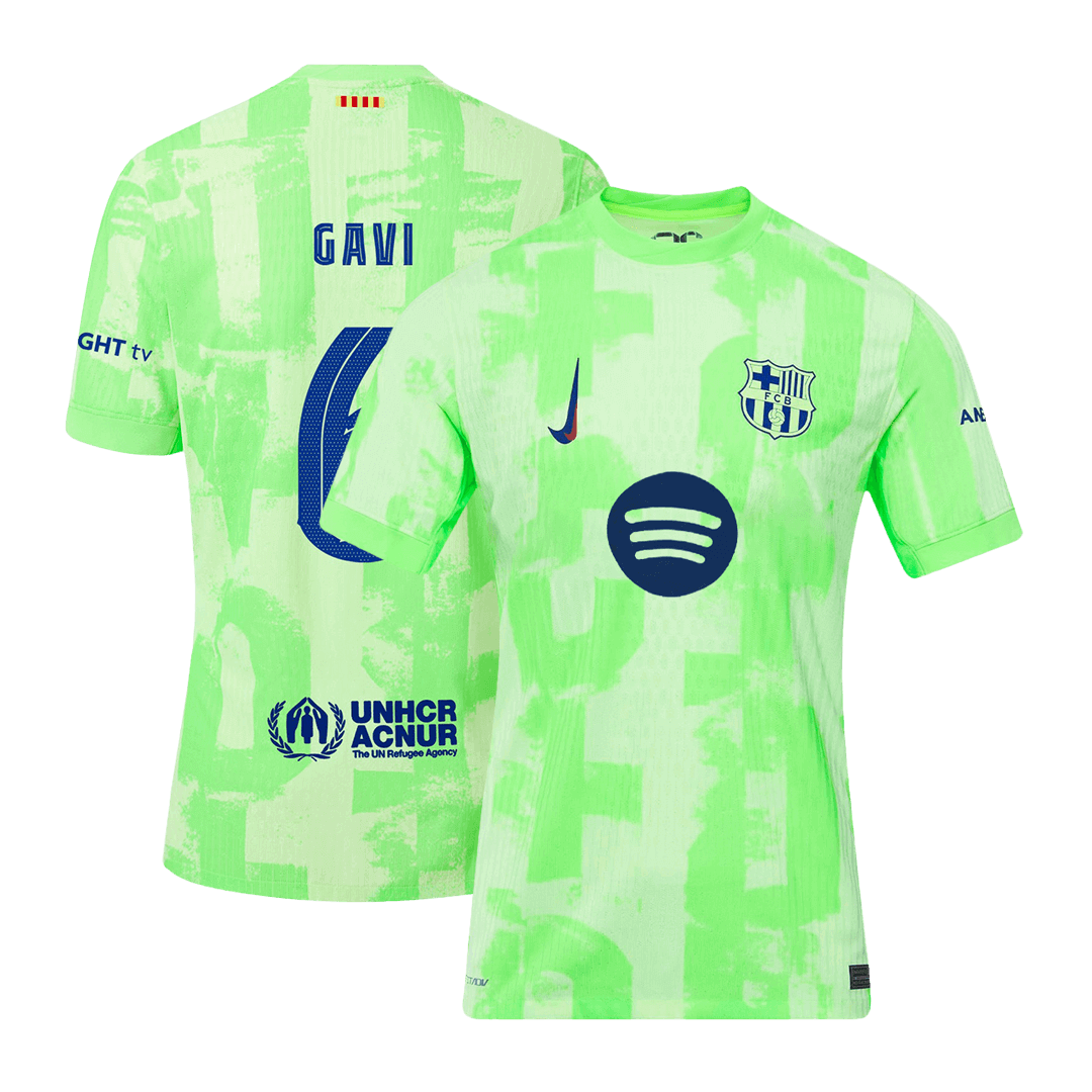 Barcelona GAVI #6 Third Away Soccer Jersey Authentic 2024/25- UCL（Spotify Logo Without Text） - Football Shirt | SmartJerseys | Official Quality