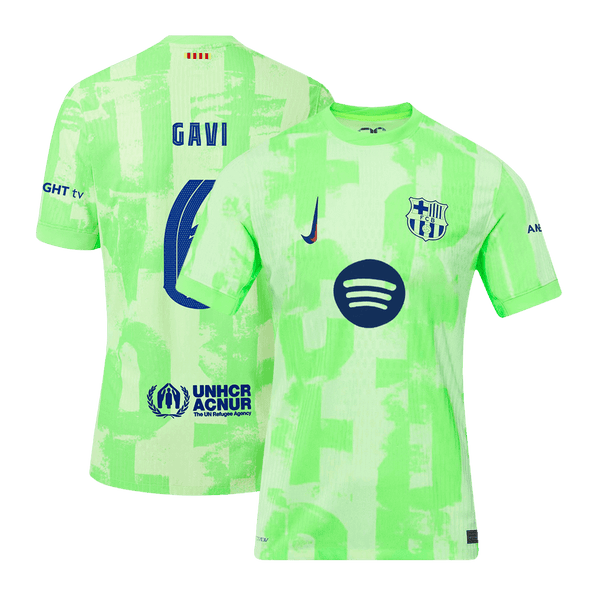 Barcelona GAVI #6 Third Away Soccer Jersey Authentic 2024/25- UCL（Spotify Logo Without Text） - Football Shirt | SmartJerseys | Official Quality