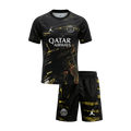Kid's PSG Jordan Night Edition Soccer Jersey Kit(Jersey+Shorts) 2025/26 Black