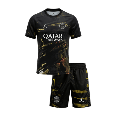 Kid's PSG Jordan Night Edition Soccer Jersey Kit(Jersey+Shorts) 2025/26 Black